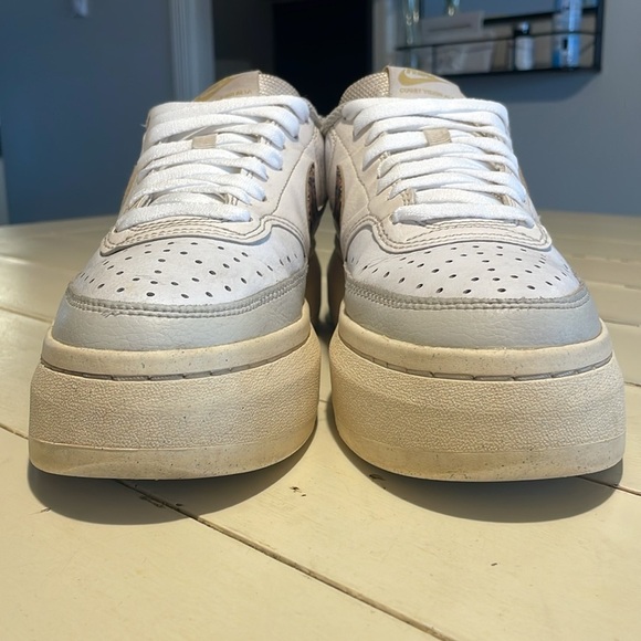 Nike Court Vision Alta Platform Cheetah Print Lace Up Low Top Sneakers 9.5 - Picture 3 of 12